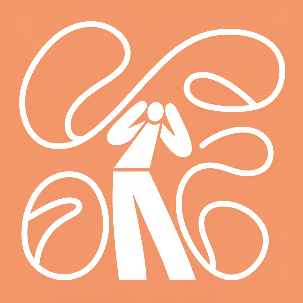 Business professional surrounded by organizational complexity