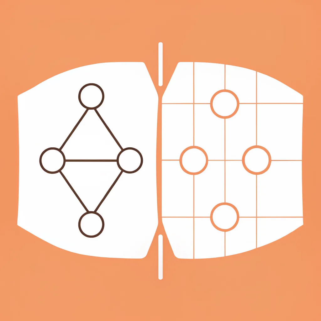 Digital twin concept showing organic business operations transforming into structured digital intelligence